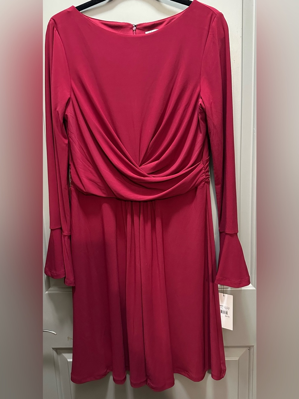 Harper Rose Size 12 Maroon Long Sleeve Dress NWT